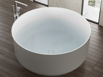 FIO - Mineraltek round freestanding bathtub by Gruppo Geromin - view 2